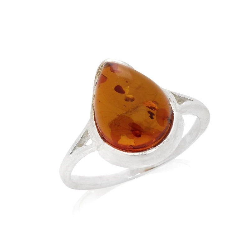 Anello di ambra cognac per custodire i ricordi della vita, per ricordare sempre il presente — foto 1