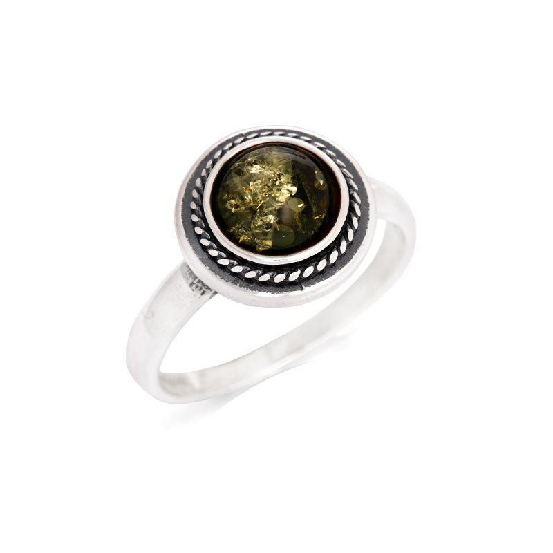 Anello ambra verde Baltica, per evocare l'oceano — foto 1