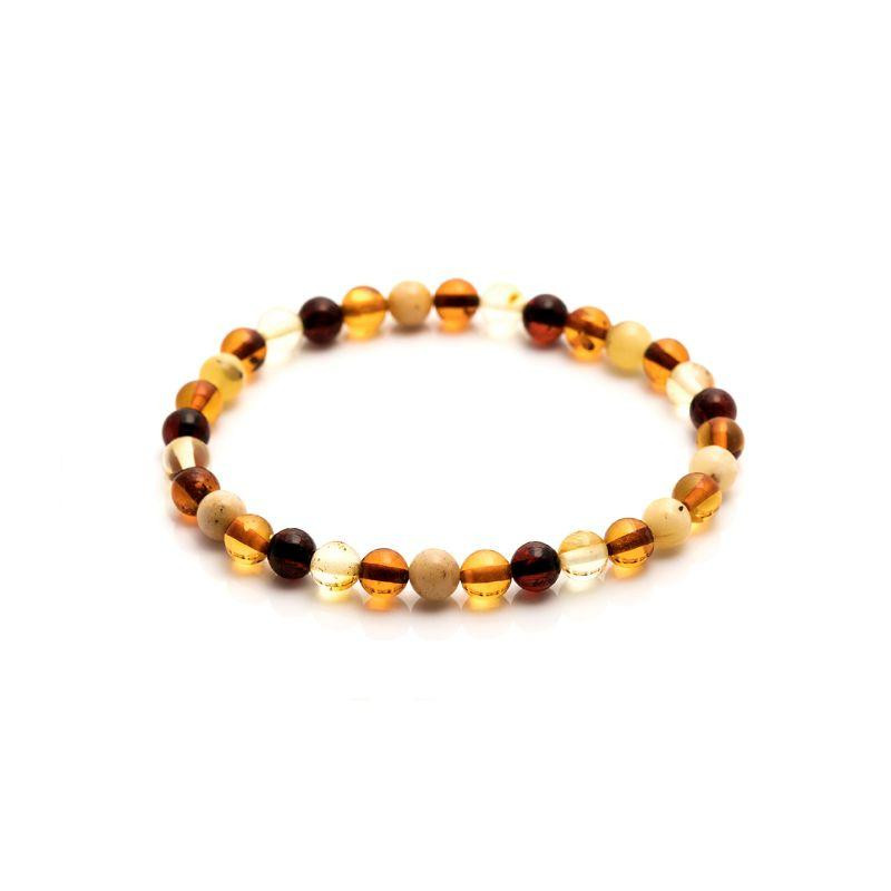 Bracciale di ambra multicolore, 18‑19 cm, per custodire la luce interiore — foto 1