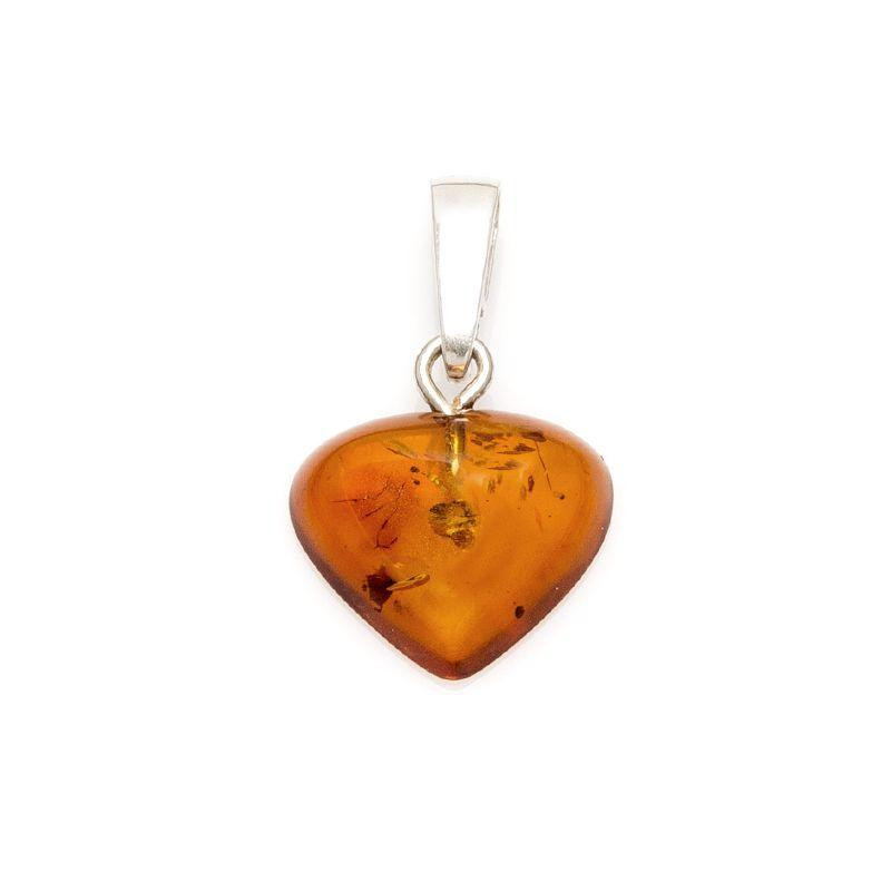 Ciondolo cuore ambra cognac, per raccontare il tuo amore — foto 1