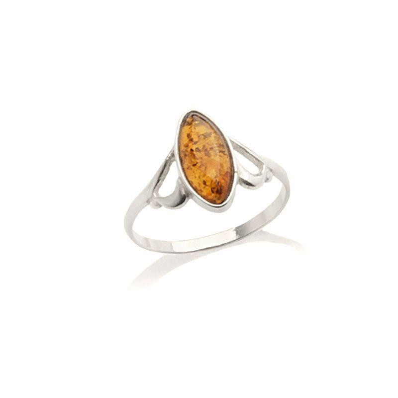 Anello ambra cognac, ricordo del Mar Baltico — foto 1