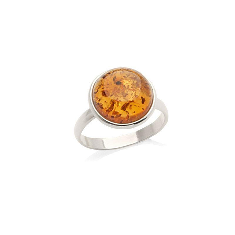 Anello tondo ambra cognac, per racchiudere il sole — foto 1