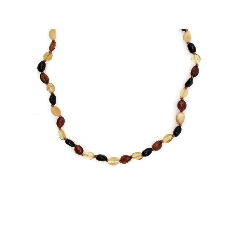 Collana d’ambra oliva multicolore per bambini, per custodire i sogni di crescita — foto 1