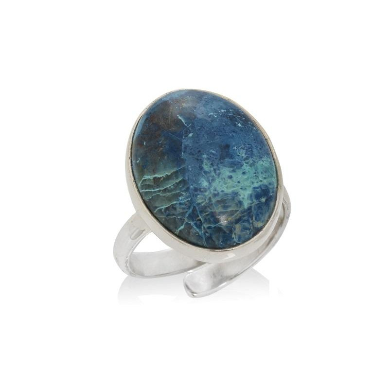 Anello con zaffiro blu naturale, per evocare l'oceano vasto — foto 1