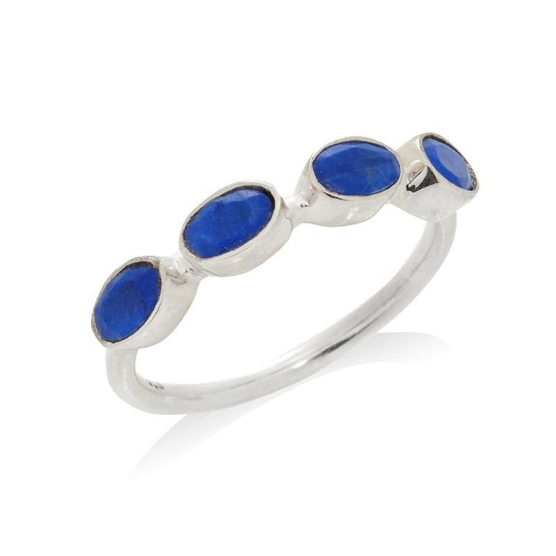 Anello lapislazzuli blu naturale, per evocare il mare — foto 1
