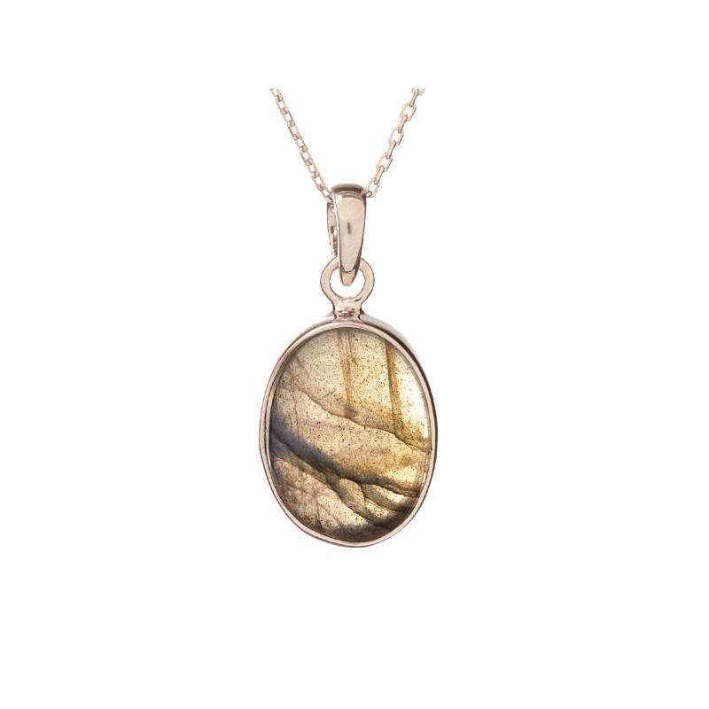 Ciondolo Labradorite Multicolore, Essenza Naturale — foto 1