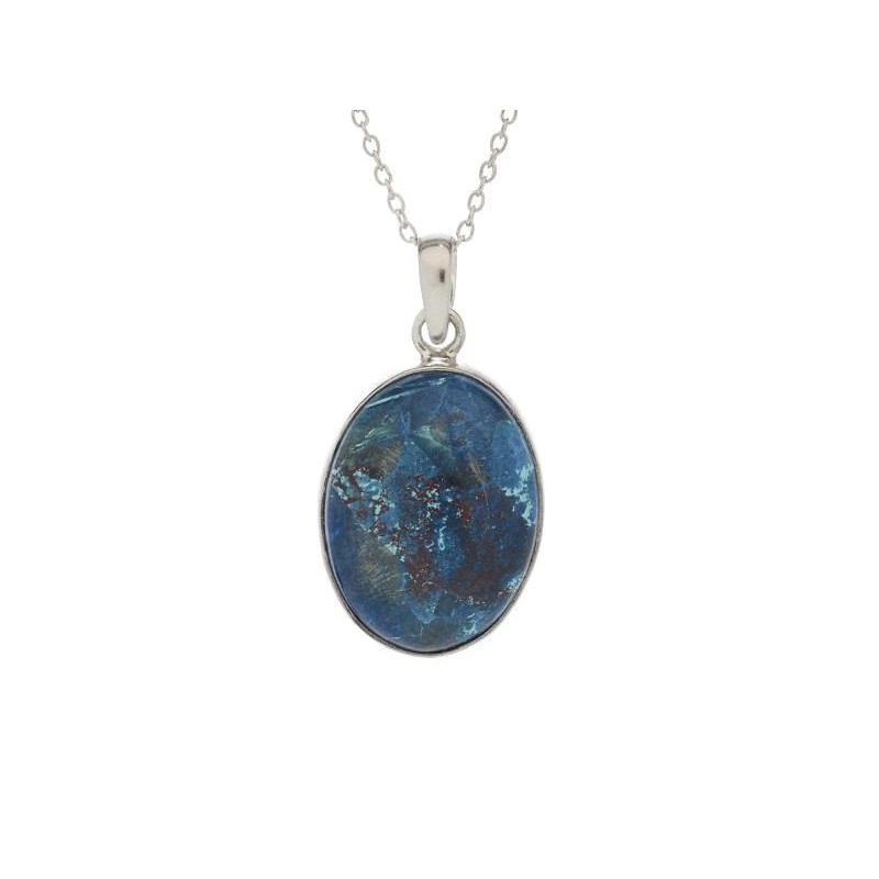 Ciondolo ovale con shattuckite blu, per evocare i tuoi sogni — foto 1