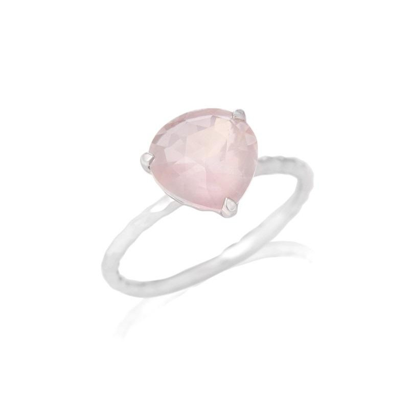 Anello cuore quarzo rosa, per regalare l'amore — foto 1
