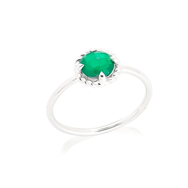 Anello tondo con onice verde, per celebrare la natura — foto 1