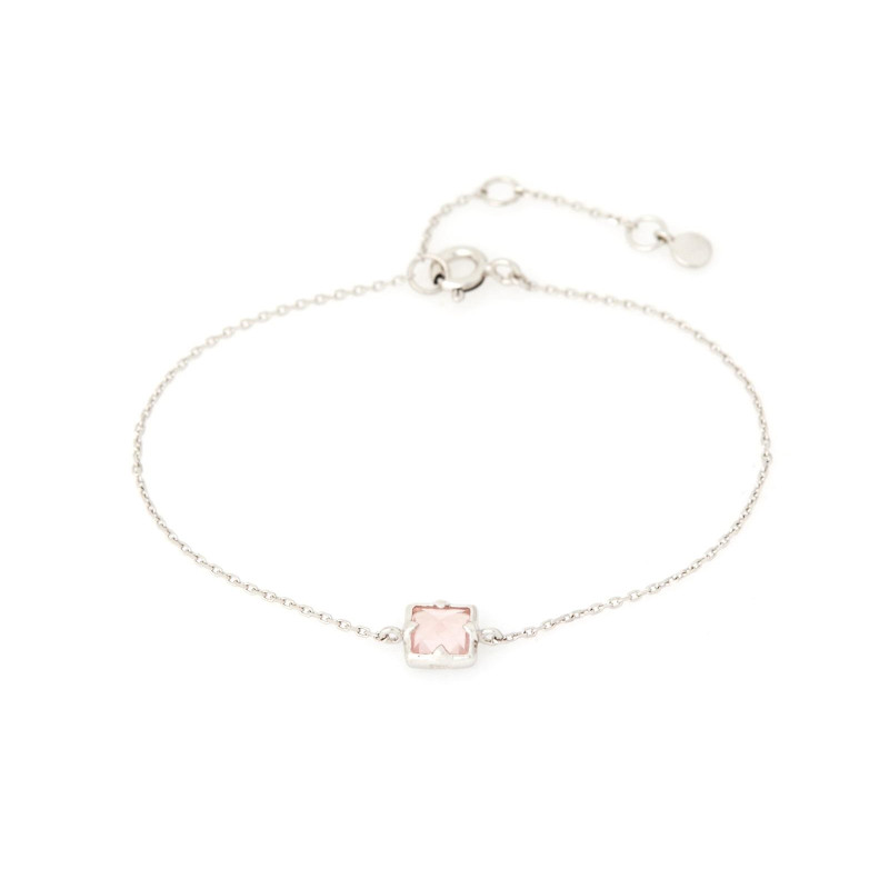 Bracciale Quarzo Rosa Quadrato, Detta Serenità — foto 1