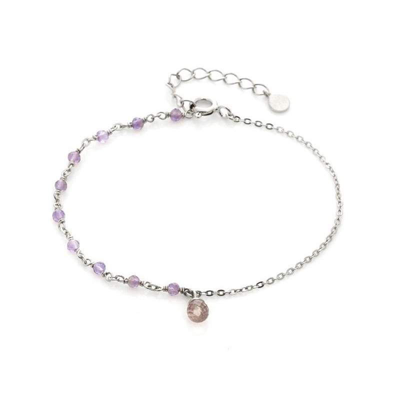 Bracciale Ametista e Quarzo Rosa, Potere Pura Essenza — foto 1