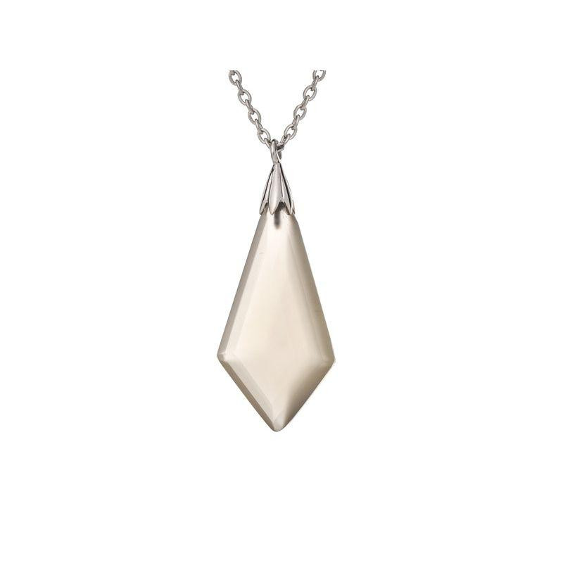 Collana goccia pietra bianca, per portare con te la luce — foto 1