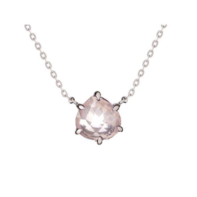 Collana cuore quarzo rosa, per portare l'amore dentro te — foto 1