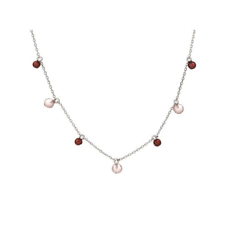 Collana Quarzo Rosa e Granato, Per Regalar Ti luce — foto 1