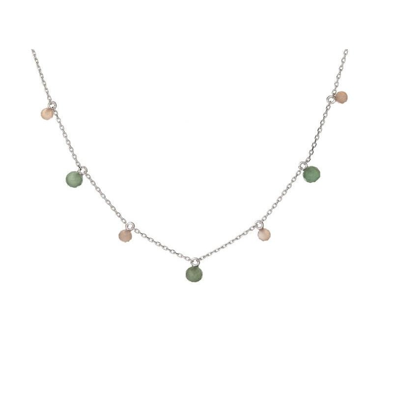 Collana piетra lunare rosa, avventurina - per trasmettere eleganza — foto 1