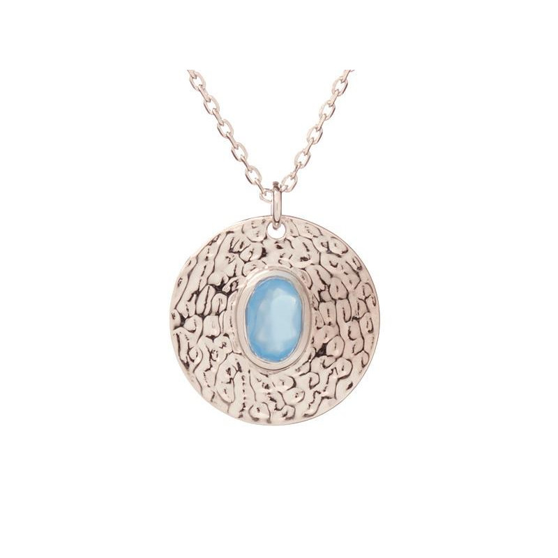 Collana in argento con calcedonio azzurro, per ricordare la serenità che è dentro di te — foto 1