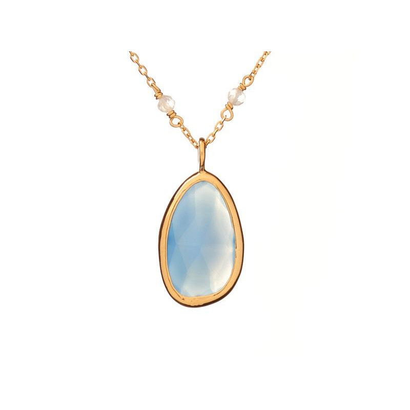 Collana Calcedonio e Pietra di Luna Rosa, Per Regalar Ti Sei — foto 1