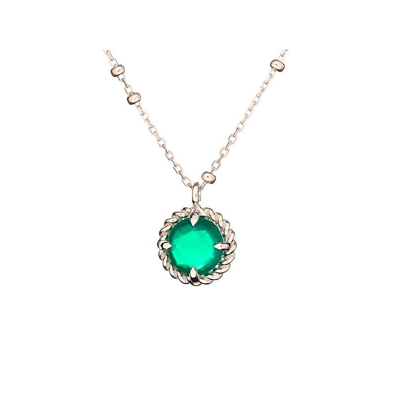 Collana cerchio onice verde, per condividere il silenzio — foto 1