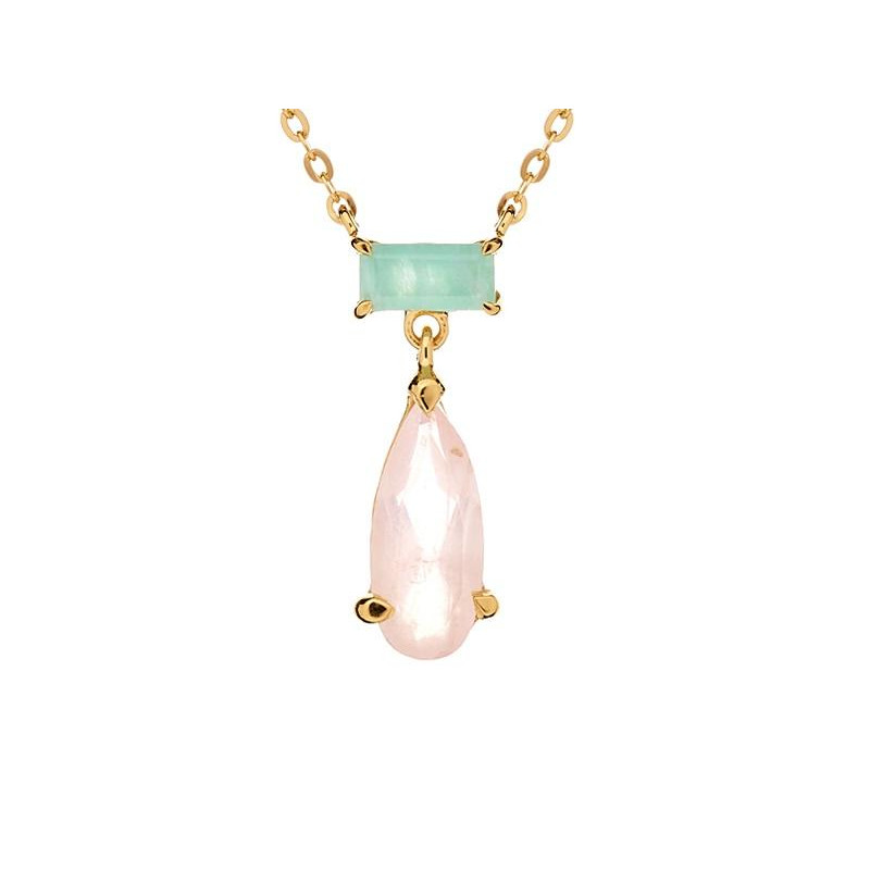 Collana amazzonite e quarzo rosa, per trasmettere la tua essenza — foto 1