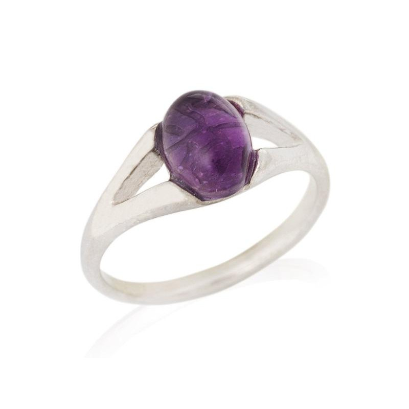 Anello ametista viola naturale, per evocare l'essenza della nobiltà — foto 1