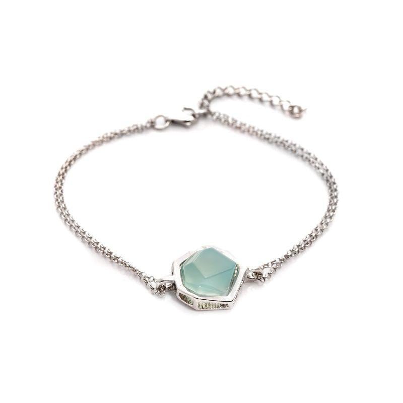 Bracciale agata acqua naturale tinta, per preservare il benessere — foto 1