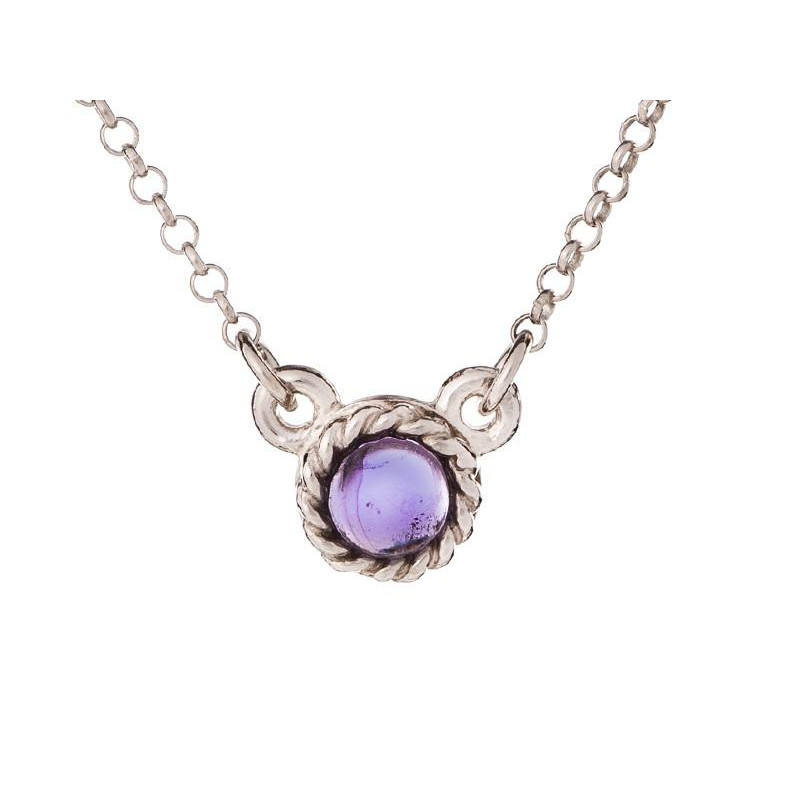 Collana tonda con ametista viola, per portare l'intensità — foto 1