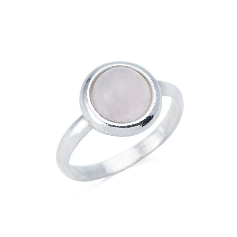 Anello di argento 925 con quarzo rosa naturale, per portare la calma in ogni momento — foto 1