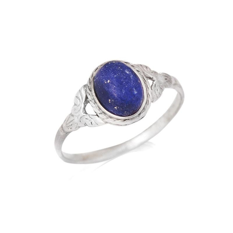 Anello lapislazzuli blu naturale ovale, per evocare il mare — foto 1