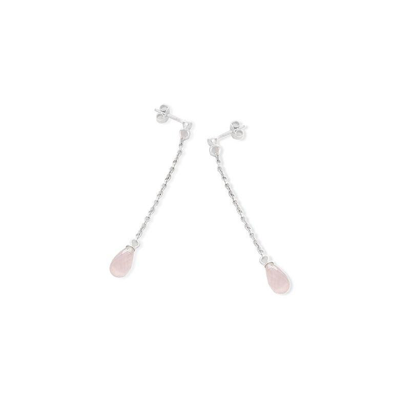 Orecchini quarzo rosa, per portare l'amore naturale — foto 1