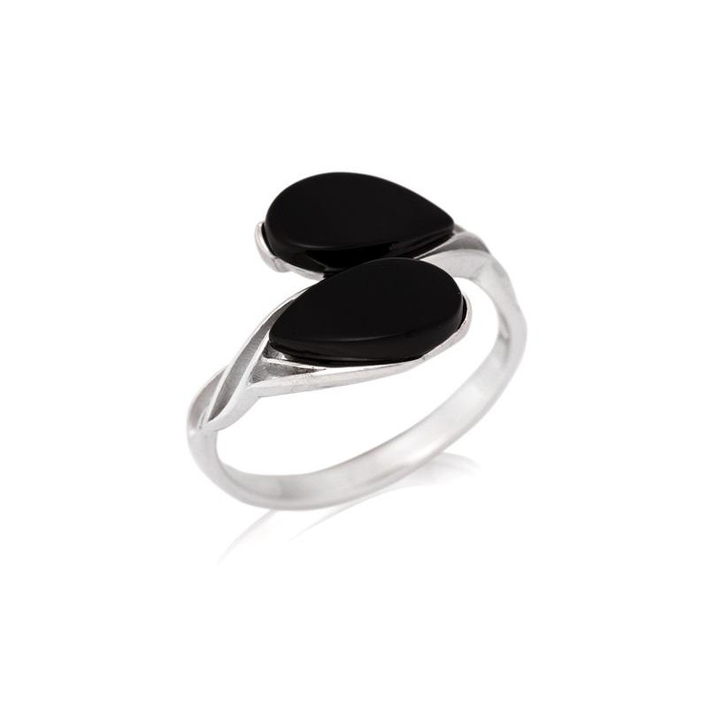 Anello goccia agata nera, ricordo indelebile — foto 1