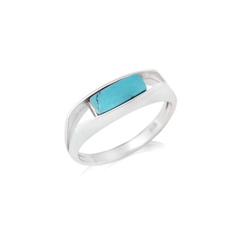 Anello turchese naturale ricostituito, per evocare i tuoi sogni — foto 1