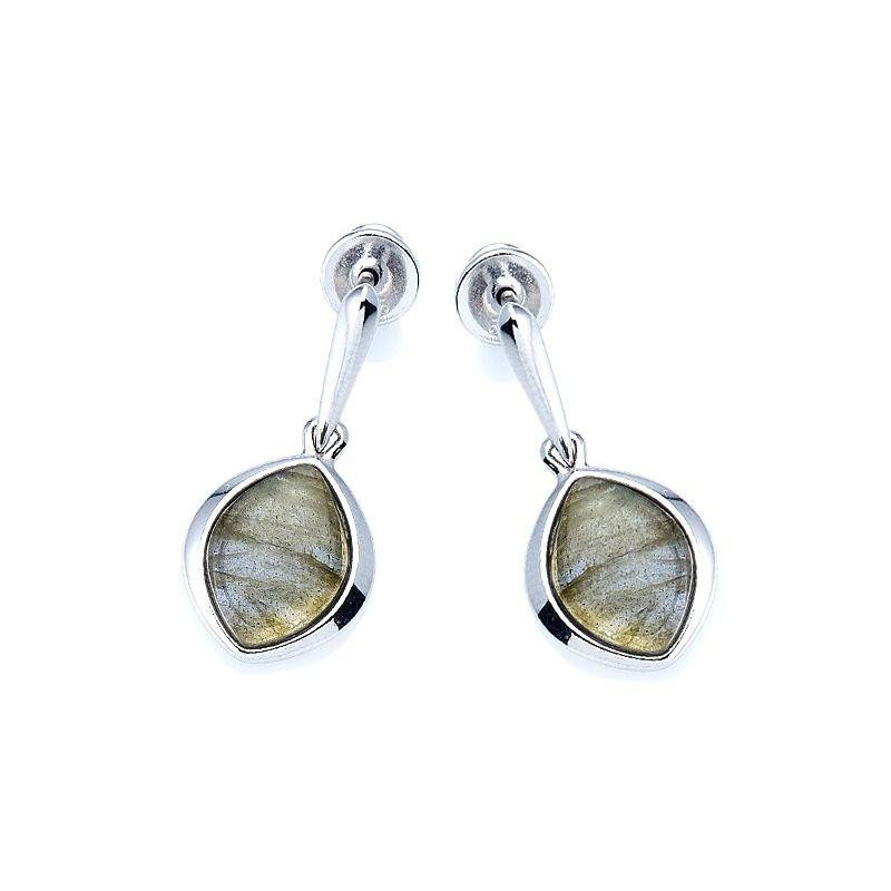 Orecchini pendenti Labradorite multicolore, per catturare luce e colore — foto 1