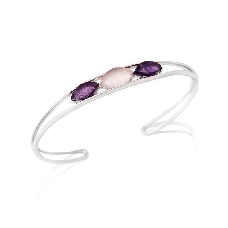 Bracciale ametista e quarzo rosa, per trasmettere amore — foto 1