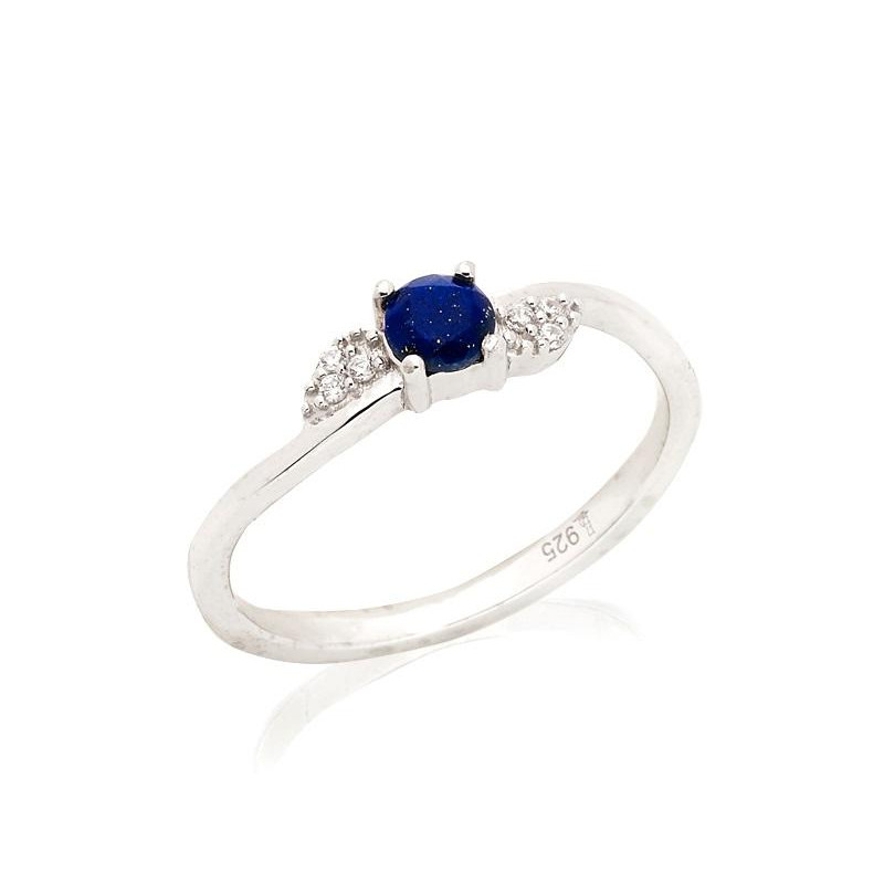 Anello di lapislazzuli blu naturale in argento 925 rodiato, per custodire la tua luce — foto 1