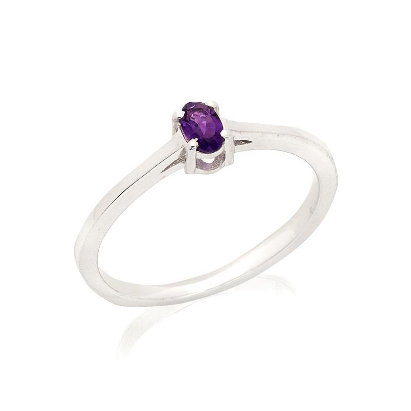 Anello con ametista viola naturale, per esprimere i tuoi pensieri — foto 1