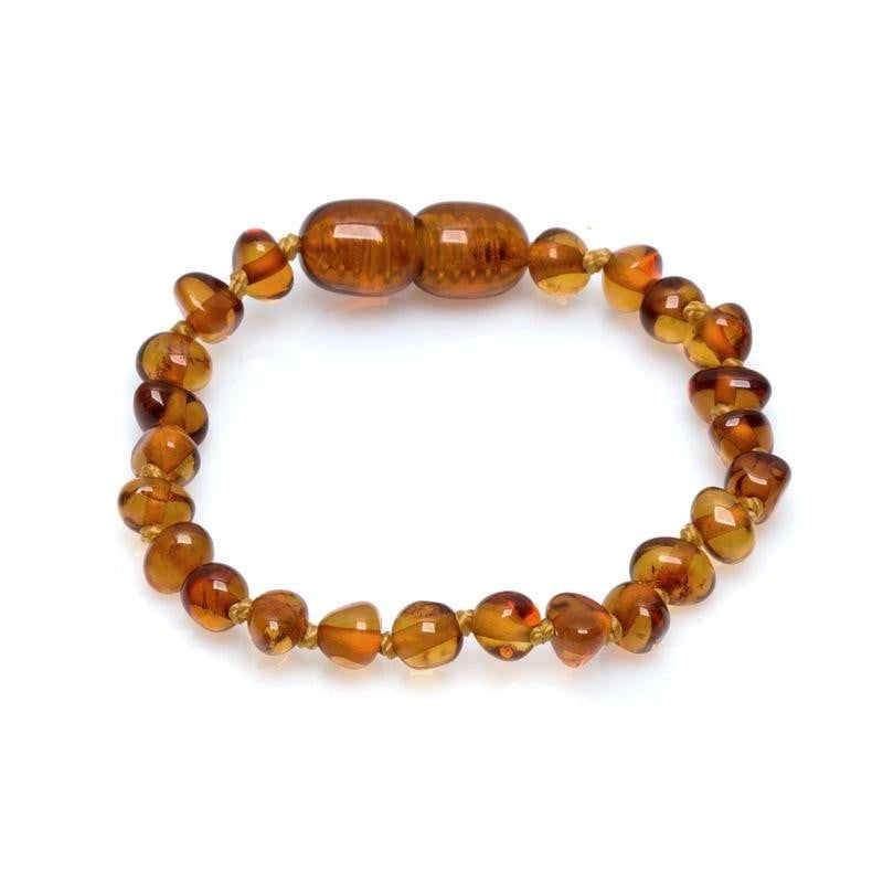 Bracciale in ambra cognac per bambini, per custodire i sogni di ogni avventura