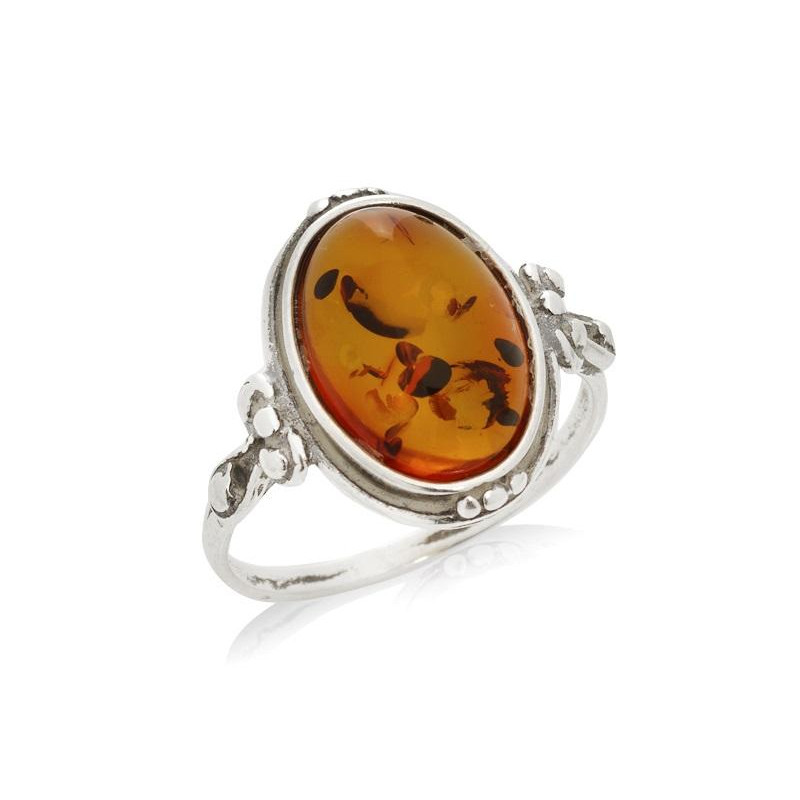Anello ambra cognac Mar Baltico, ricordo del mare — foto 1