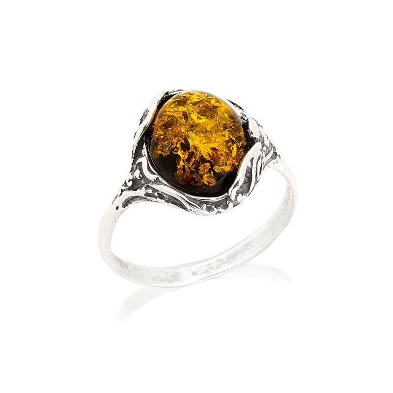Anello ambra verde Mar Baltico, per evocare il mare — foto 1