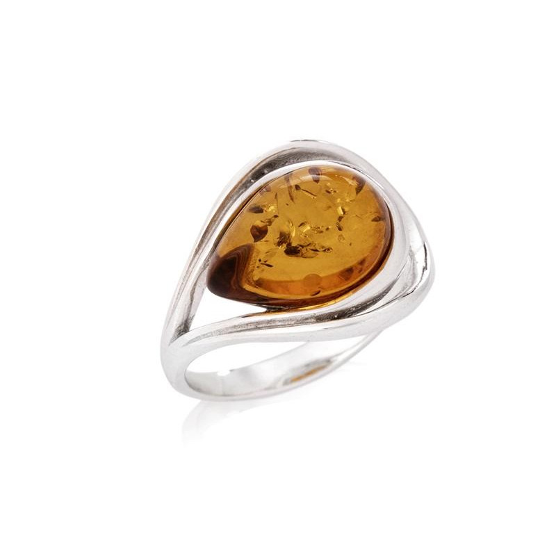 Anello ambra cognac, Mar Baltico, per raccontare storie — foto 1