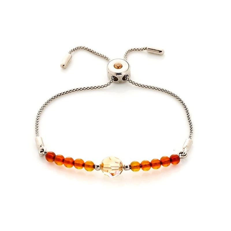 Bracciale ambra e cristallo Swarovski, per evocare i tempi antichi — foto 1