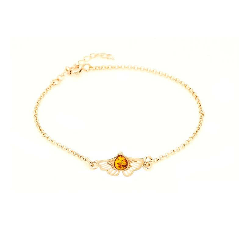 Bracciale Ginkgo con ambra, per onorare la natura — foto 1