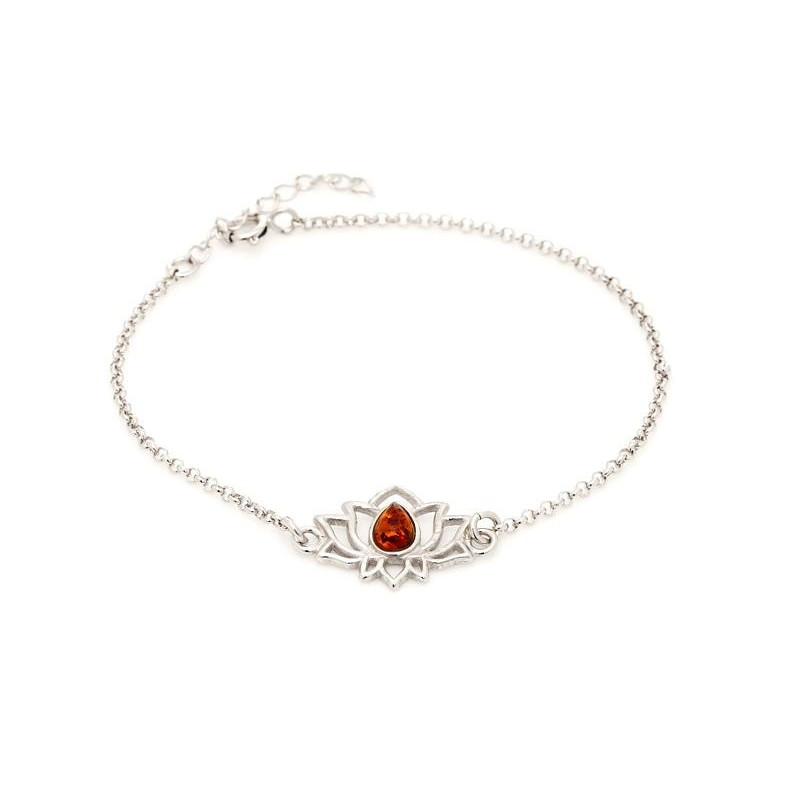 Bracciale Lotus ambra cognac, per evocare l'armonia — foto 1
