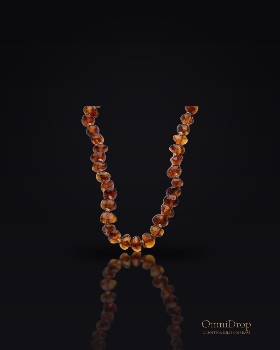 Collana di ambra cognac per piccoli, sicurezza e dolcezza, per custodire il loro sorriso