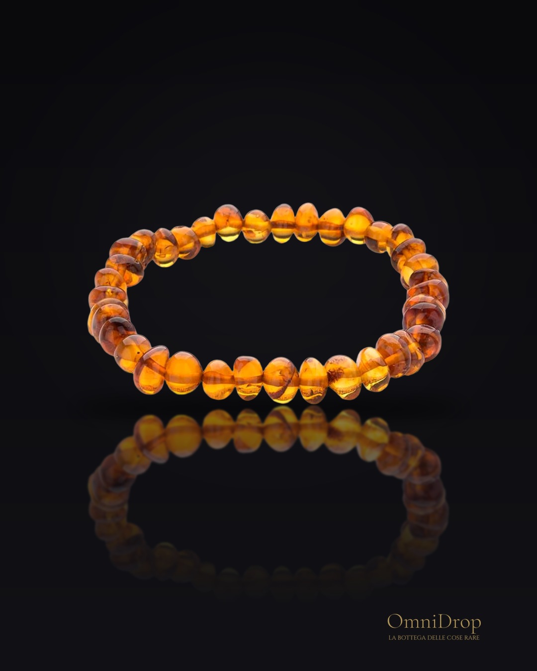 Bracciale ambra cognac, per evocare momenti speciali