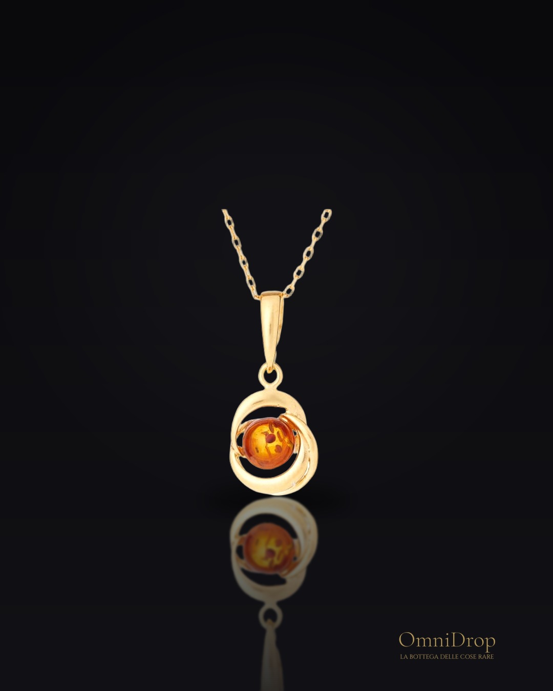 Pendente ambra cognac, per evocare i dolci ricordi