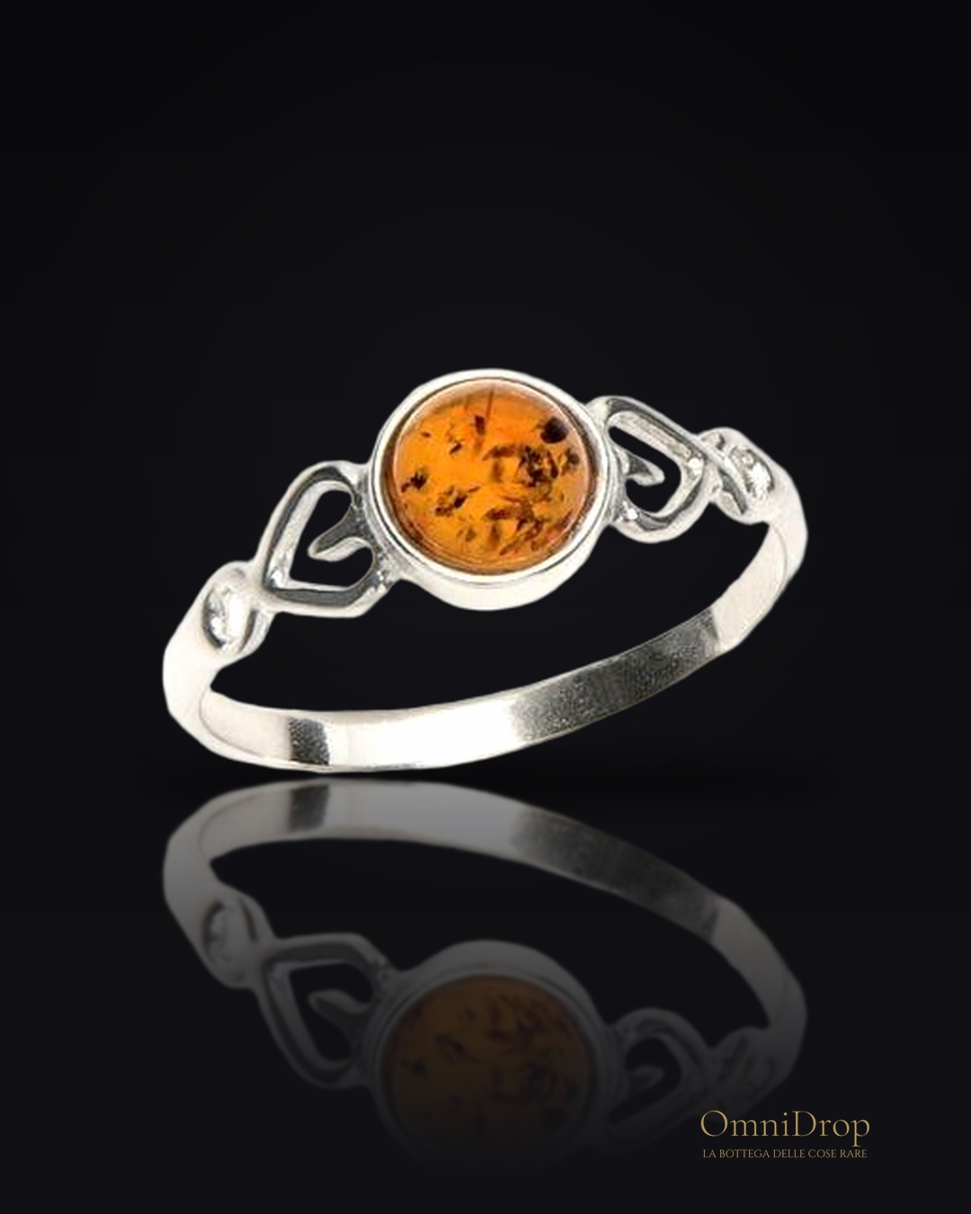 Anello ambra cognac, per preservare i ricordi