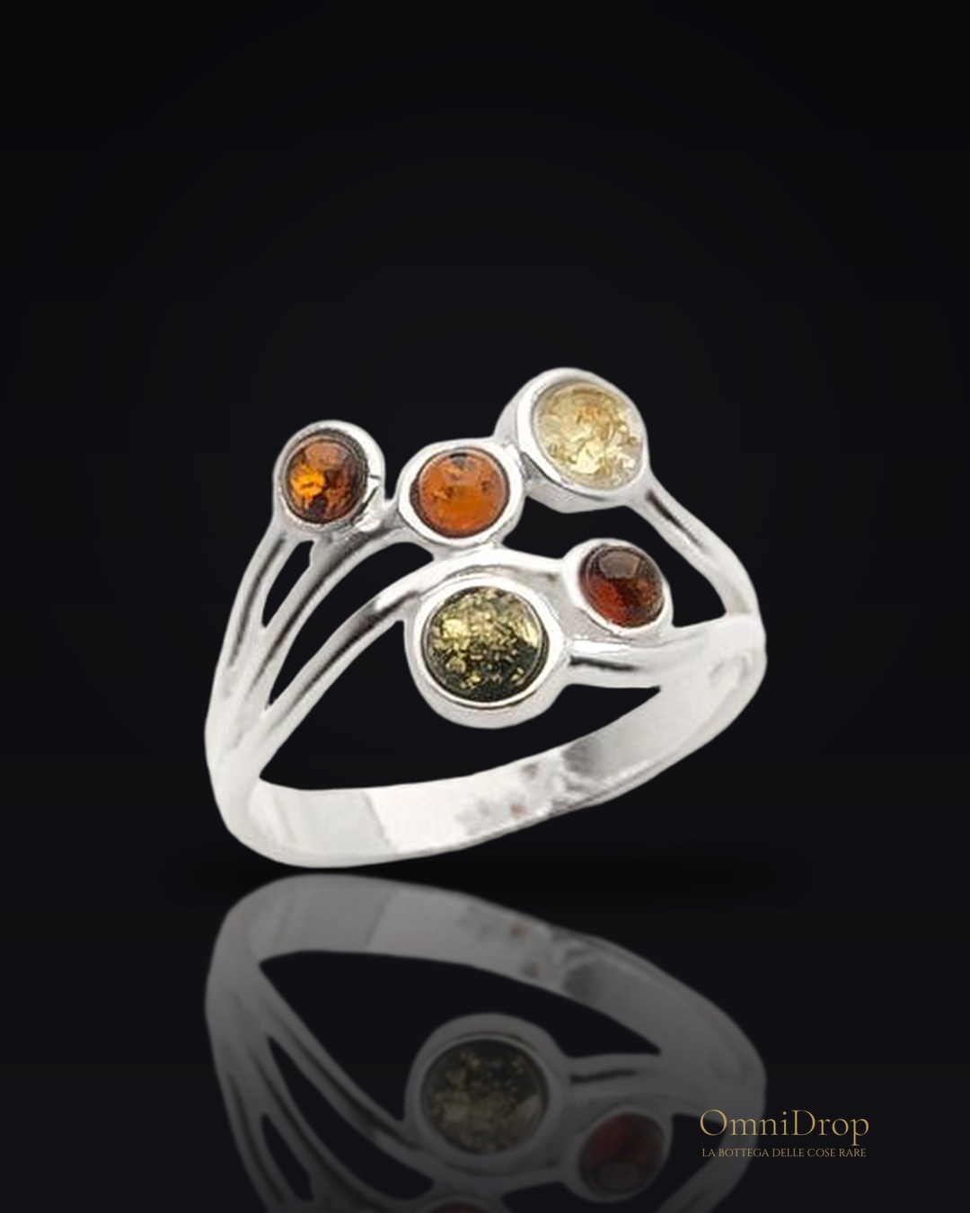 Anello ambra multicolore, per preservare i ricordi
