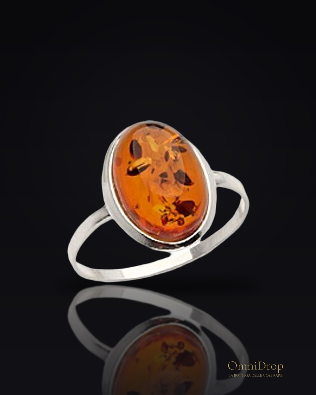 Anello ambra cognac, per evocare momenti speciali