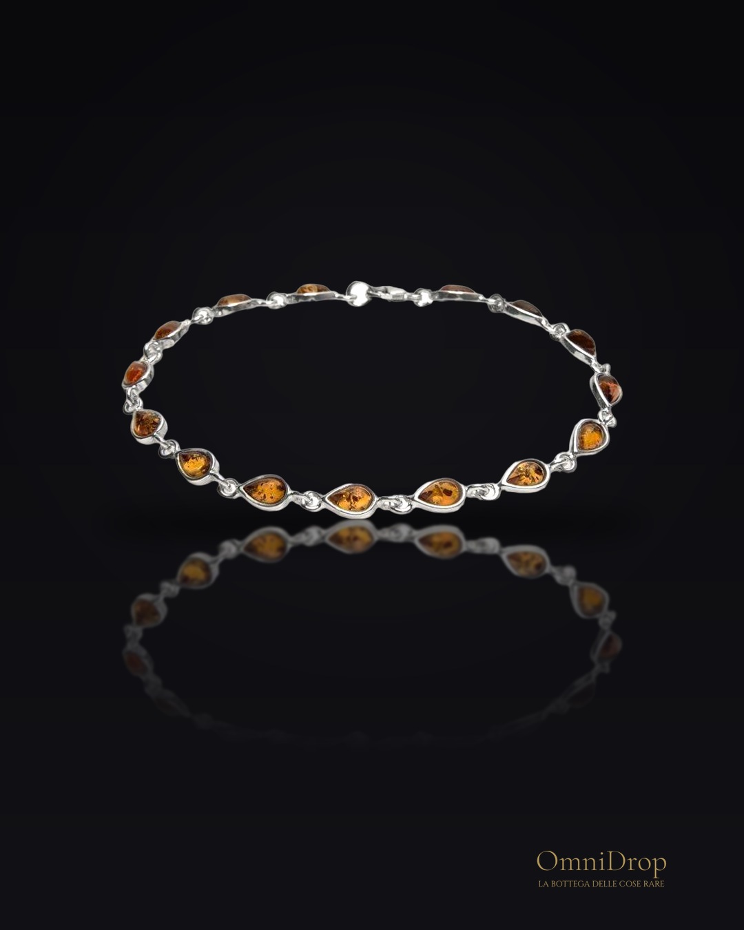 Bracciale ambra cognac, per accompagnare il tuo stile