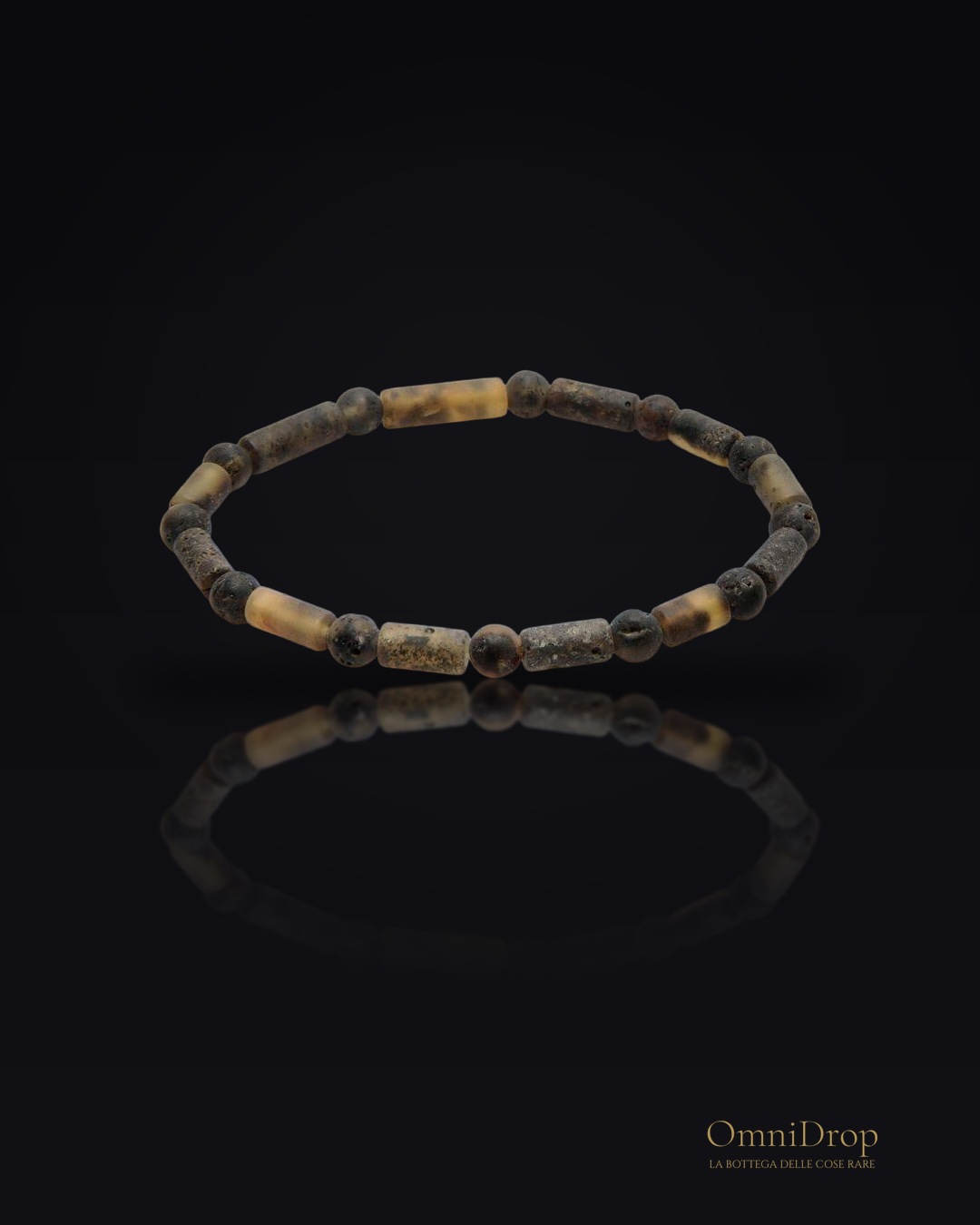 Bracciale ambra multicolore, per evocare l'Oceano